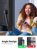 CABLU video Ugreen, &amp;quot;HD103&amp;quot; HDMI (T) la HDMI (T) 4K la 30Hz, unghi 90 grade la un cap, lungime 2m, conectori auriti, negru &amp;quot;10173&amp;quot;