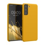 Husa kwmobile pentru Samsung Galaxy S21, Silicon, Portocaliu, 54056.143, Carcasa