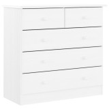 Cumpara ieftin Comoda cu sertare ALTA, alb, 77x35x73 cm, lemn masiv de pin