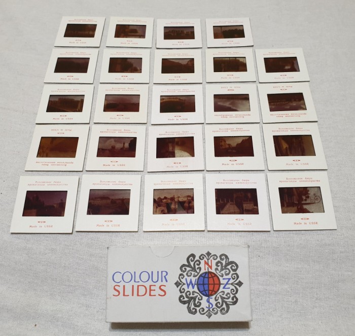 Set Diapozitive - Diafilme - in cutia originala COLOUR SLIDES - 1980