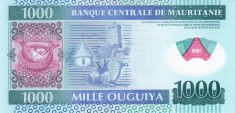 Bancnota Mauritania 1.000 Ouguiya 2014 - P19 UNC ( polimer - vezi descriere )
