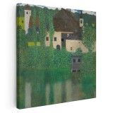 Tablou pictura Castel pe apa de Gustav Klimt 2013 Tablou canvas pe panza CU RAMA 100x100 cm