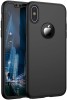 Husa GloMax FullBody Negru pentru Apple iPhone X cu folie de sticla inclusa