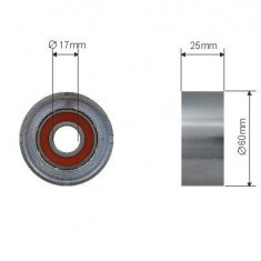 Rola Intinzator Curea Dexwal, Dacia Dokker, Duster, 2010-2018, Lodgy, Logan, 2004-2020, Sandero, 2008-, Solenza, Renault Kangoo 2008-, Laguna Iii, Me