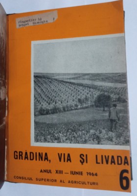 Gradina, Via si Livada - 1964 - ianuarie - iunie - 6 numere legate foto