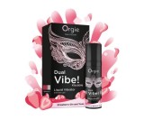 Gel Stimulator Vibrator Lichid Dual Vibe! Aroma Gin tonic si Capsuni, 15 ml, Orgie