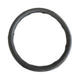 Husa Volan UMBRELLA Piele Naturala - Negru, Diametru 47-49 cm (Universal, Dimensiune Mare)