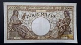 ROMANIA - 2000 LEI - MARTIE 1943 . Data rara . VF +/ XF - . Super pret !