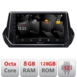 Navigatie Android Peugeot 2008 2020+ cu GPS, CarPlay, Android Auto, 8GB+128GB