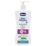 Lotiune de Spalare, Chicco, Baby Moments, Relax, fara Lacrimi, 0+ Luni, cu Nalba si Glicerina, 500ml