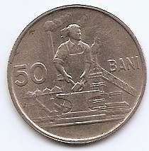 Romania 50 bani 1955 - Cupru-nichel, 25 mm, KM-86