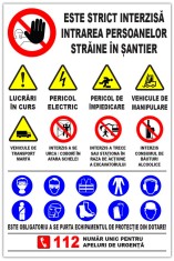 Panou este strict interzisa intrarea persoanelor straine in santier foto