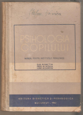 Psihologia copilului-Al.Rosca foto