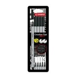 Cumpara ieftin Carioca Stabilo Crativ Tips, 5 buc/um, negru