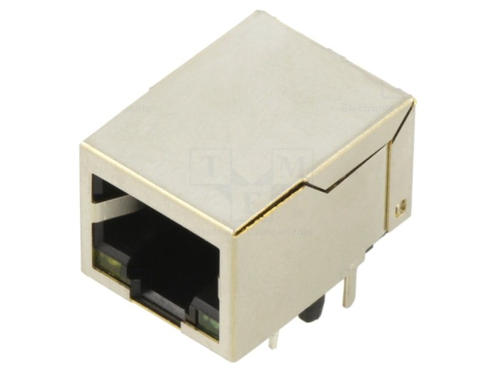 Conector RJ45 ecranat THT orizontală