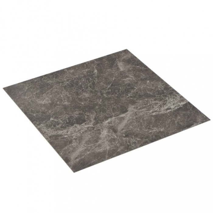 Placi de pardoseala autoadezive, negru marmura, 5,11 m&sup2;, PVC