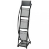 VidaXL Raft reviste 40 x 32 x 131 cm, negru, A4