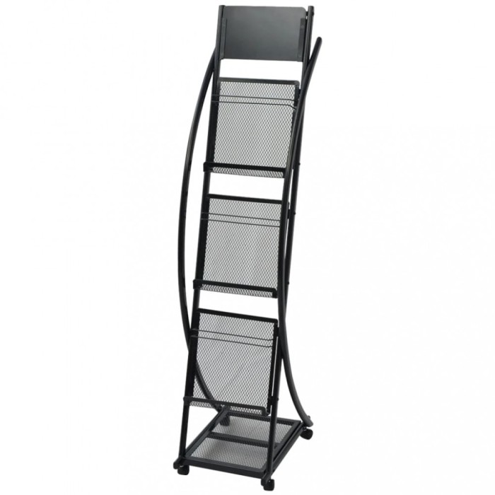 Gossi raft reviste 40 x 32 x 131 cm, negru, a4