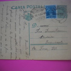 HOPCT 353 K CARTE POSTALA 1936 CAROL AL II LEA ROMANIA -CIRCULATA