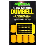 Pelete Artificiale KORDA Slow Sinking Dumbell, IB, Yellow, 16mm, 5buc/pac