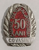 INSIGNA CAMINUL CULTURAL ,, PODGORIA ,, COVASANT 50 ANI CULTURA INSTITUTII ( CITITI DESCRIEREA )