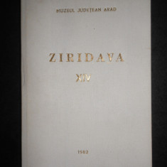 Ziridava. Muzeul judetean Arad volumul 14 (1982, editie cartonata)
