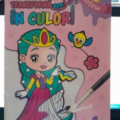 Transforma apa in culori, printese - carte de colorat