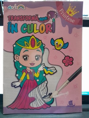 Transforma apa in culori, printese - carte de colorat foto