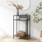Masa, en.casa, PXSL-0169 Kumlinge, 85 x 55 x 30 cm, otel, negru, cu rafturi HausGarden Leisure