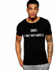 Tricou negru barbati - Sorry, i only date models - M, THEICONIC
