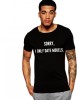 Tricou negru barbati - Sorry, i only date models - XL, THEICONIC
