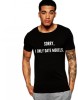 Tricou negru barbati - Sorry, i only date models - L, THEICONIC