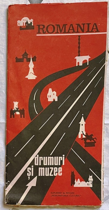 Harta drumuri si muzee romania supliment al revistei indrumatorul cultural