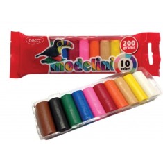 Plastilina 10 culori 200g Modelini DACO foto