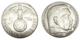 Q410 GERMANIA NAZISTA 5 MARCI REICHS MARK 1937 D ARGINT EF, Europa
