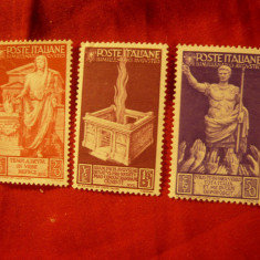 3 Timbre Italia 1937 Aniversare Kaizer Augustus 2000 Ani - fara guma