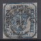 ROMANIA 1862 LP 10 PRINCIPATELE UNITE EMISIUNEA I TIPAR DE MANA 30 PARALE ALBASTRU STAMPILAT