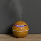 Difuzor Aromaterapie, Model Sferic, Lumină LED Multicolor, Capacitate 130ml, USB, Natur, Oem