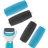 Cumpara ieftin Pachet 4 Role de Inlocuire pentru Pila Electrica de Calcaie, Albastra, 2 Capete Extra Grosiere si 2 Regulate