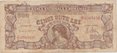 ROMANIA 500 LEI 1947 COSASUL VF+ foto