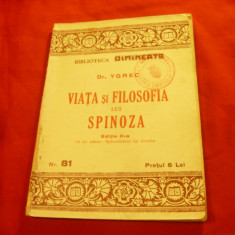 Dr.Ygrec - Viata si Filozofia lui Spinoza - Biblioteca Dimineata nr 81 ,108 pag