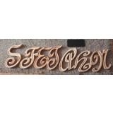 Lemn Masiv sculptat Litere Volumetrice