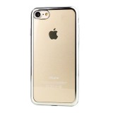 Capac protectie pentru iPhone 7 / iPhone 8 cu margini electroplacate argintii