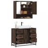 VidaXL Set mobilier de baie, 2 piese, stejar maro, lemn prelucrat 3300934