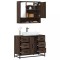 vidaXL Set mobilier de baie, 2 piese, stejar maro, lemn prelucrat 3300934