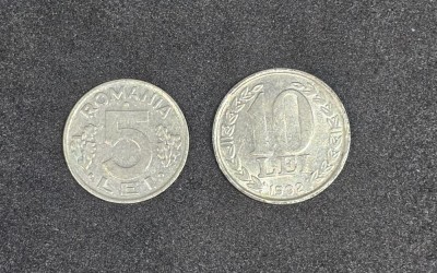 Romania 5 Lei + 10 Lei 1992 foto