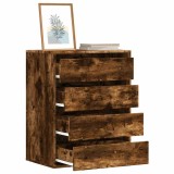 vidaXL Dulap colț cu sertare stejar fumuriu 60x41x76 cm lemn prelucrat 852874