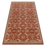 Covor de lana LEGEND 468 16 GB301 OSTA - Flori, cadru, exclusiv bej / rosu, 160x230 cm