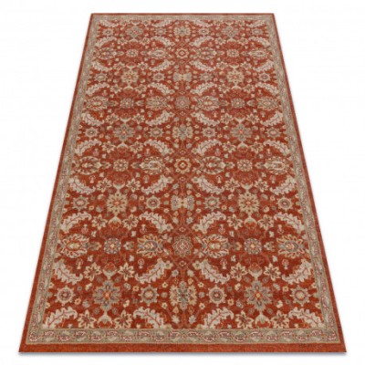 Covor de lana LEGEND 468 16 GB301 OSTA - Flori, cadru, exclusiv bej / rosu, 160x230 cm foto