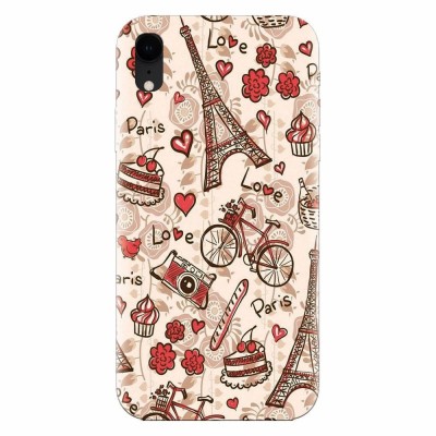 Husa silicon pentru Apple Iphone XR, Paris Love foto